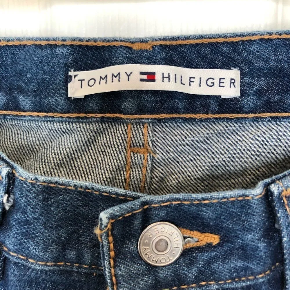 Tommy Hilfiger Vintage Women's Straight Blue Dark Denim Jean size 12 - Picture 5 of 12